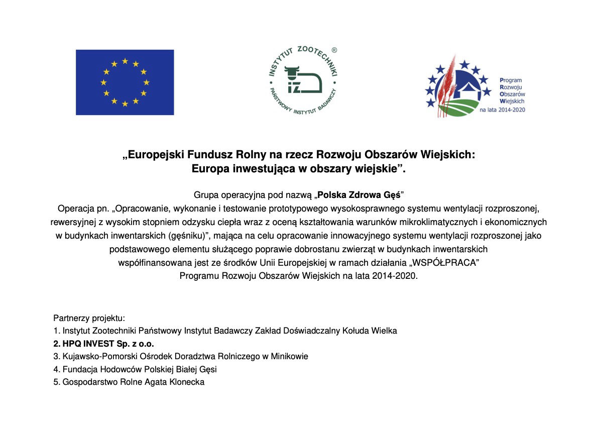 HPQ automatyka wentylacja gęsi